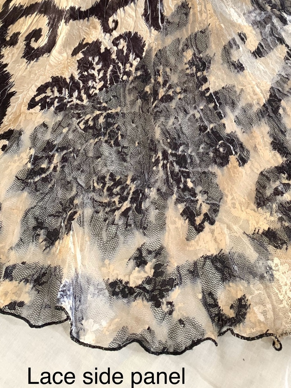 Komarov Maxi Dress 1930s Style Damask
Scroll Crinkle Cocktail Gown Black/Tan- M - Picture 11 of 15